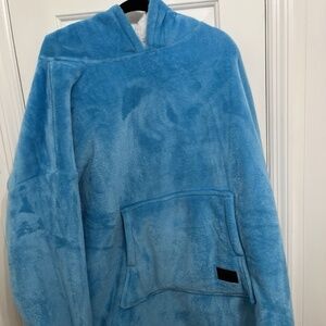 EUC Kids Solaris Blue Blanket Sweatshirt Wearable Sherpa Youth, Kids 7-15 yr